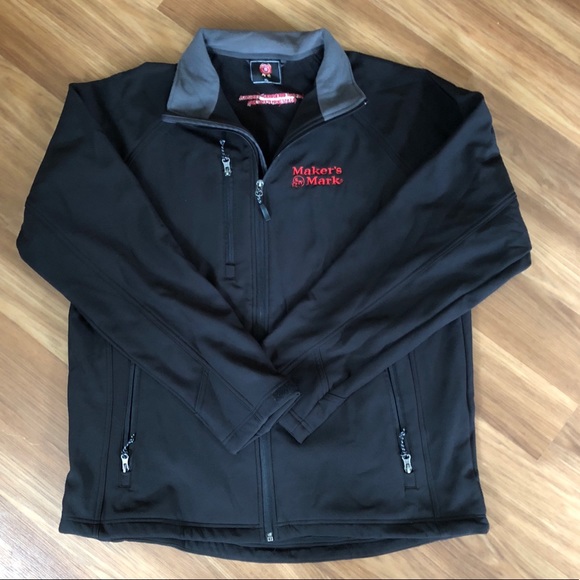 Maker’s Mark Logo Heavyweight Jacket Black/Red XL - Picture 1 of 8